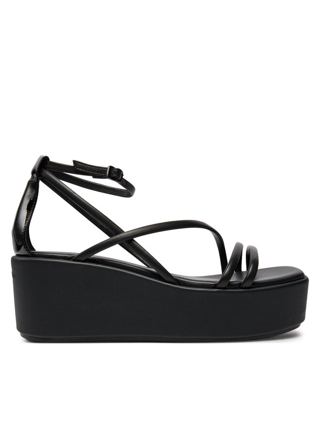Calvin Klein Sandalen Calvin Klein Wedge Sandal 30 Lth HW0HW01949 Schwarz