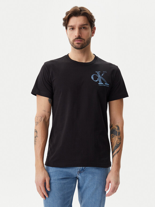 Calvin Klein Jeans Calvin Klein Jeans T-Shirt Meta Monogram J30J325498 Μαύρο Regular Fit