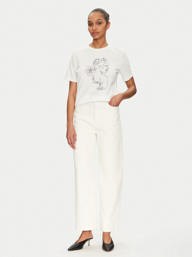 Vila Vila Футболка Sybil 14108062 Білий Regular Fit