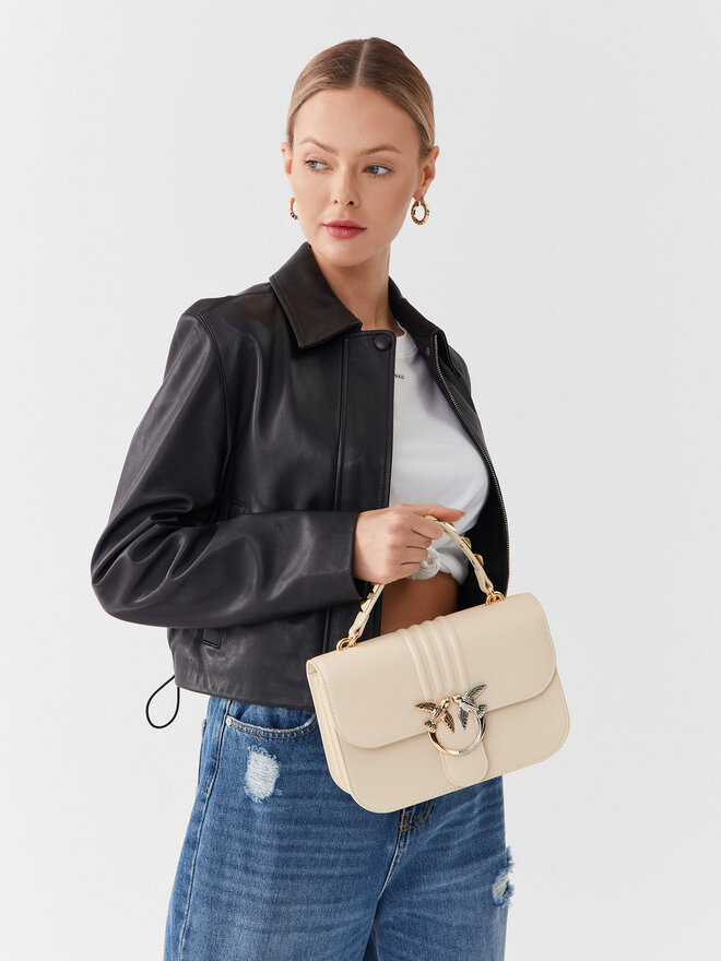 PINKO Ročna torba Pinko Love Bell Classic H PE 23 PLTT 100619 A0O1 Écru
