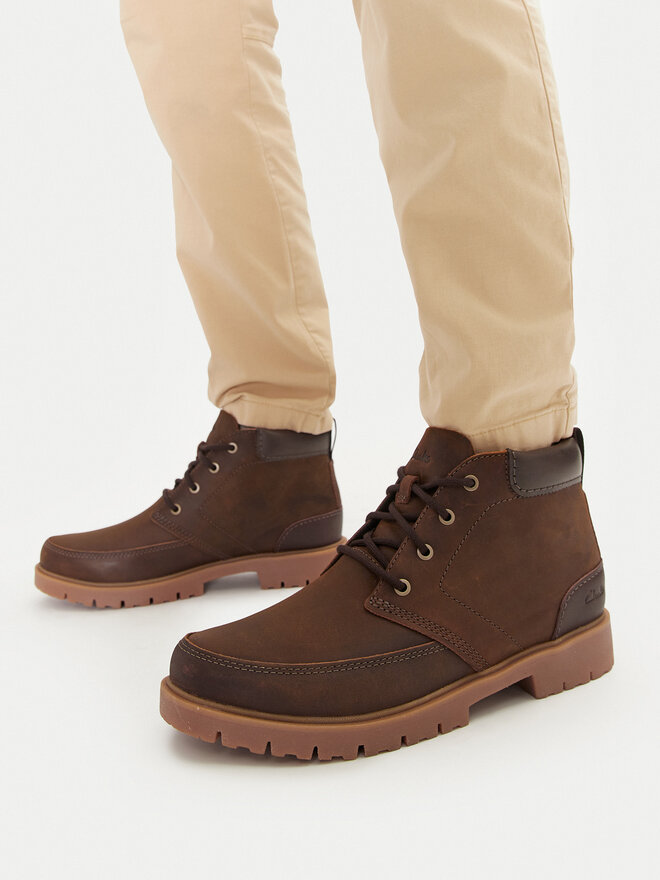 Clarks Schnürstiefeletten Clarks Rossdale Mid 26173452 Braun