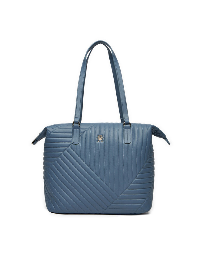 Tommy Hilfiger Ročna torba Tommy Hilfiger Poppy Reform Tote Qu AW0AW17013 Modra