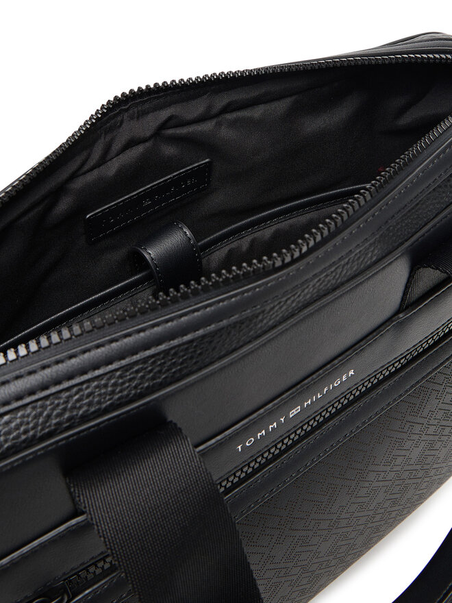 Tommy Hilfiger Geantă pentru laptop Tommy Hilfiger Th Monogram Computer Bag AM0AM13835 Negru