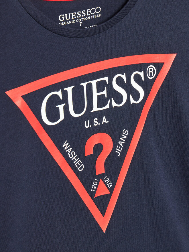 Guess Guess Marškinėliai L73I55 K8HM0 Mėlyna Regular Fit
