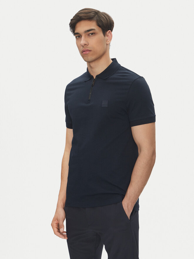 BOSS BOSS Poloshirt Passerzip 50537507 Dunkelblau Slim Fit
