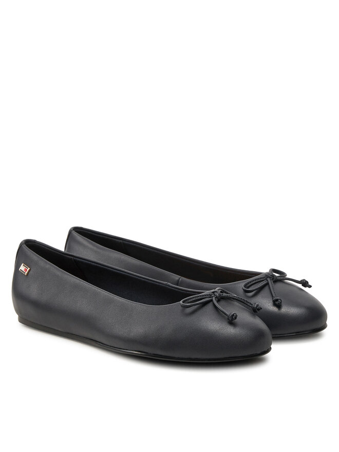Tommy Hilfiger Μπαλαρίνες Tommy Hilfiger Essential Chic Ballerina FW0FW08059 Σκούρο μπλε