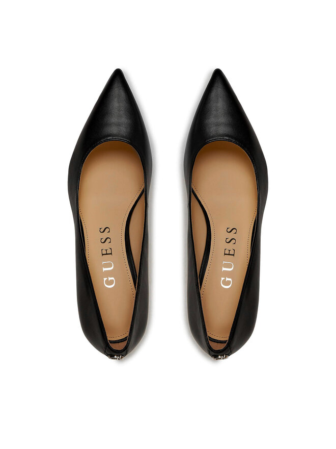Guess Pantofi cu toc subțire Guess Bravo4 FLPBV4 LEA08 Negru