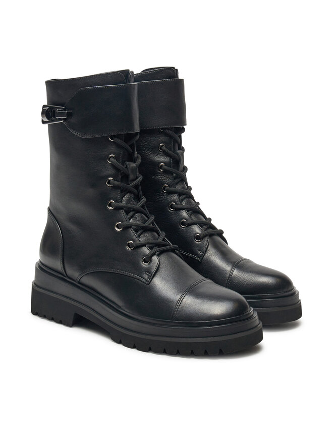 Coccinelle Schnürstiefeletten Coccinelle Coccinellemagie E4 RJO 35 01 01 Schwarz