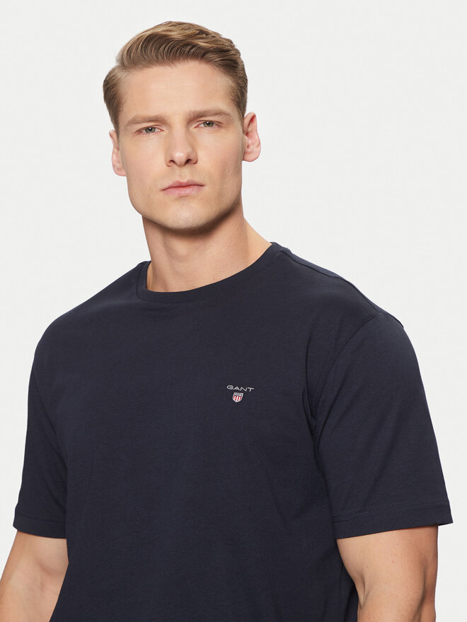 Gant Gant Marškinėliai Original Shield 2003295 Tamsiai mėlyna Regular Fit