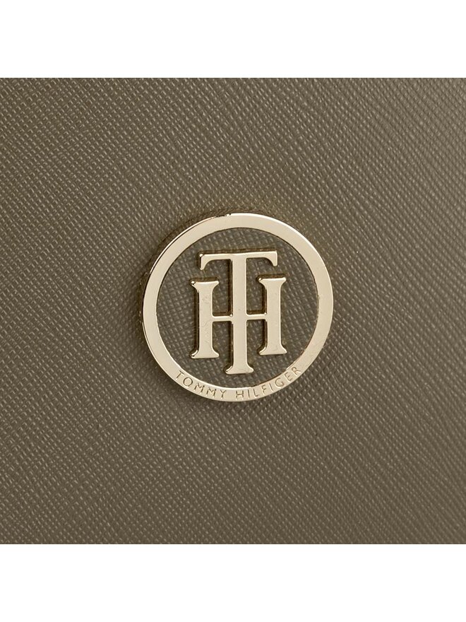 Tommy Hilfiger Дамска чанта Tommy Hilfiger Honey Med Tote AW0AW04547 Зелен