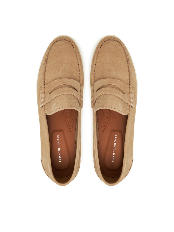 Tommy Hilfiger Μοκασίνια Tommy Hilfiger Nubuck P Loafer FM0FM05350 Μπεζ