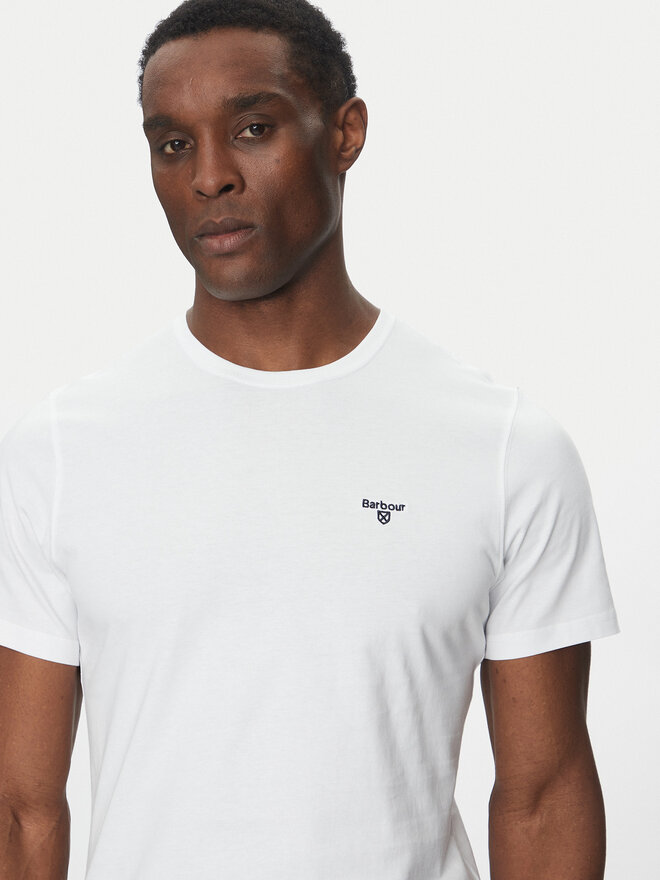 Barbour Barbour Marškinėliai Essential Sports MTS0331WH11 Balta Tailored Fit
