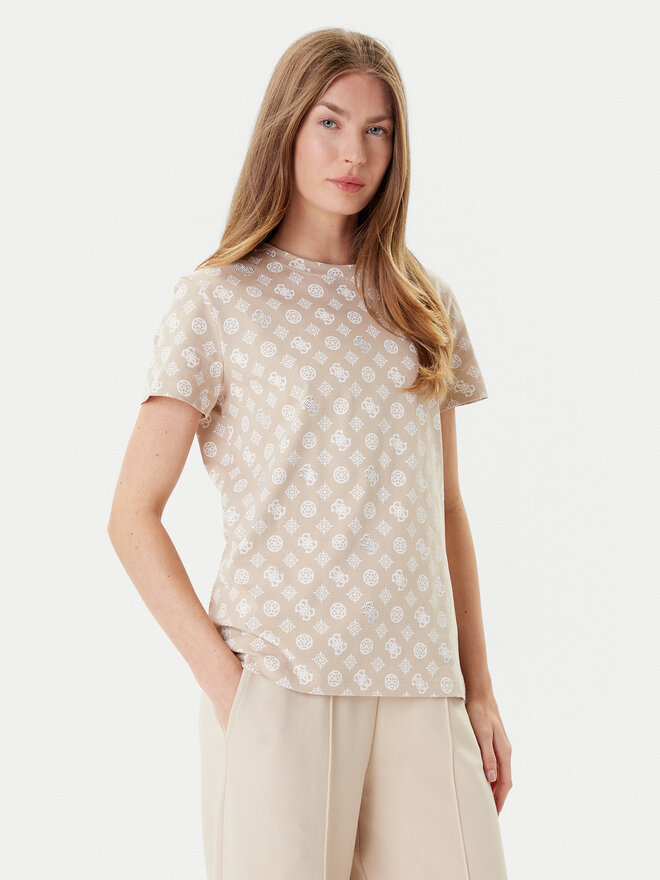 Guess Guess Футболка V5YI04 I3Z14 Бежевий Regular Fit