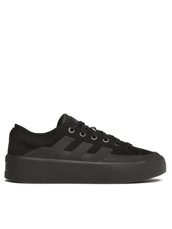 Black adidas canvas trainers discount