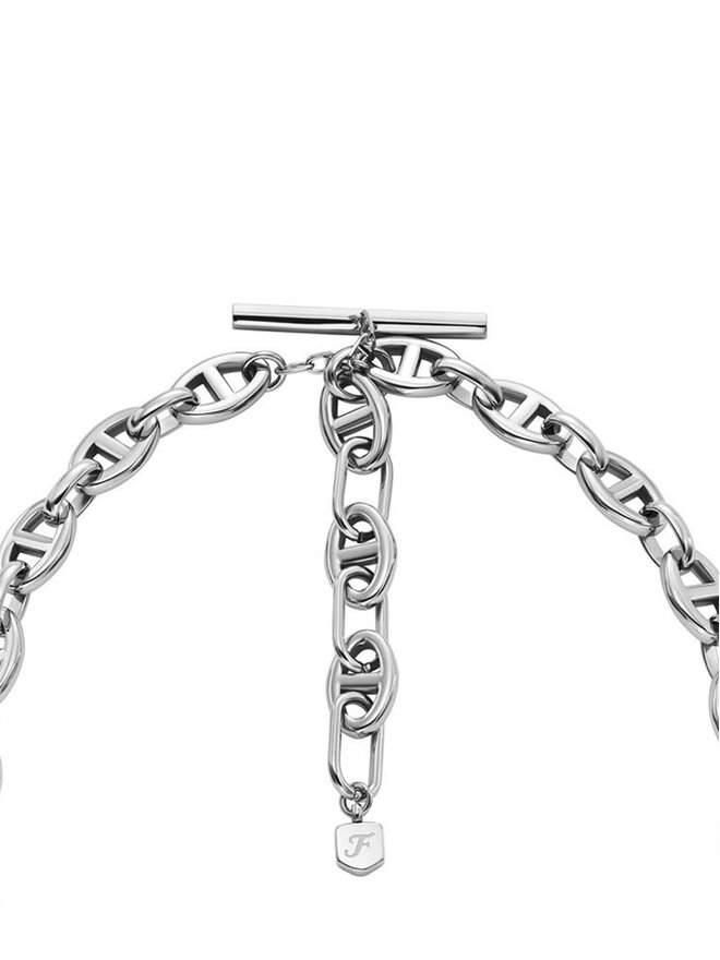 Fossil Ogrlica Fossil Heritage D-Link JA7242040 Srebrna
