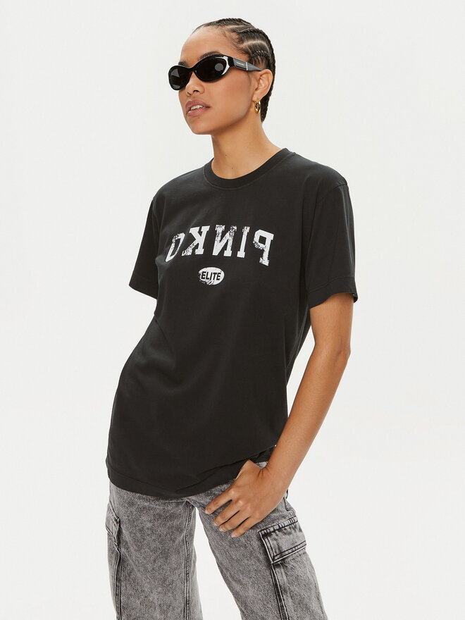PINKO Pinko Marškinėliai Tiramisu 104269 A25Z Juoda Reglan Fit