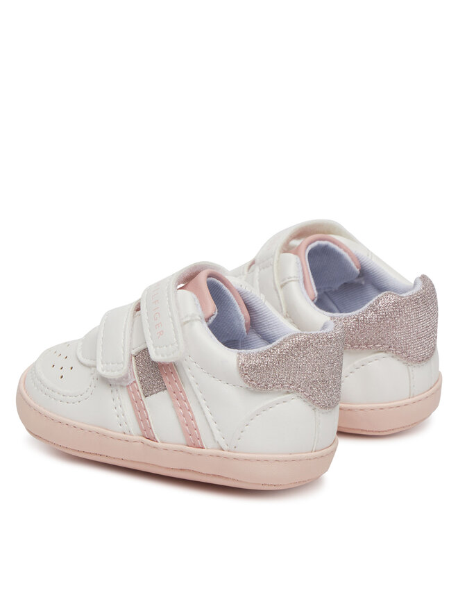 Tommy Hilfiger Αθλητικά Tommy Hilfiger Flag Low Cut Velcro Sneaker T0A9-33721-1528 Λευκό