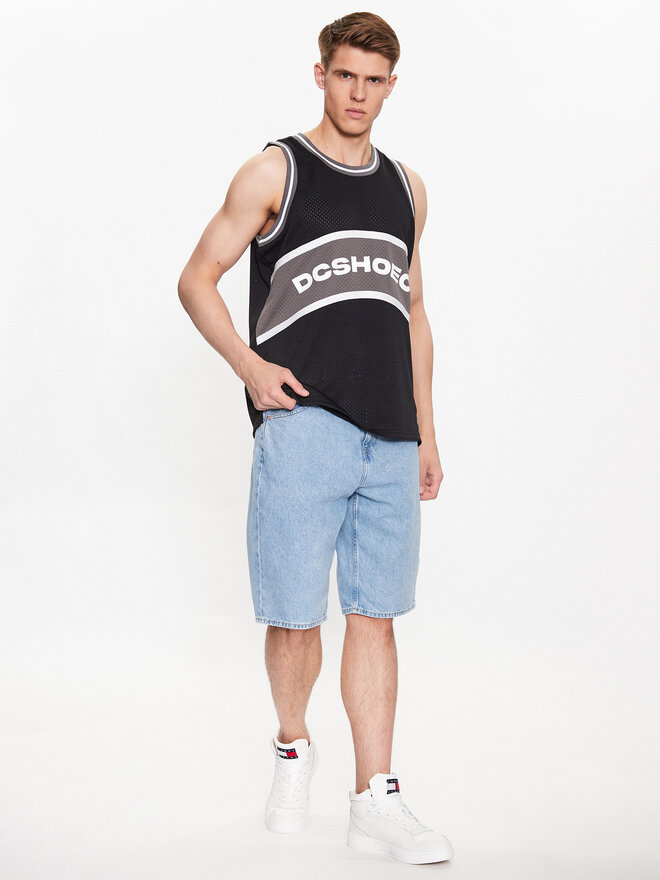 DC DC Tank top marškinėliai Pastime ADYKT03210 Juoda Regular Fit