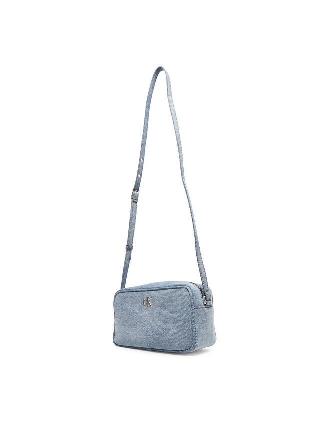 Calvin Klein Kabelka Calvin Klein Denim Ew Double Zip Camera Bag LV04F3226G Světle modrá