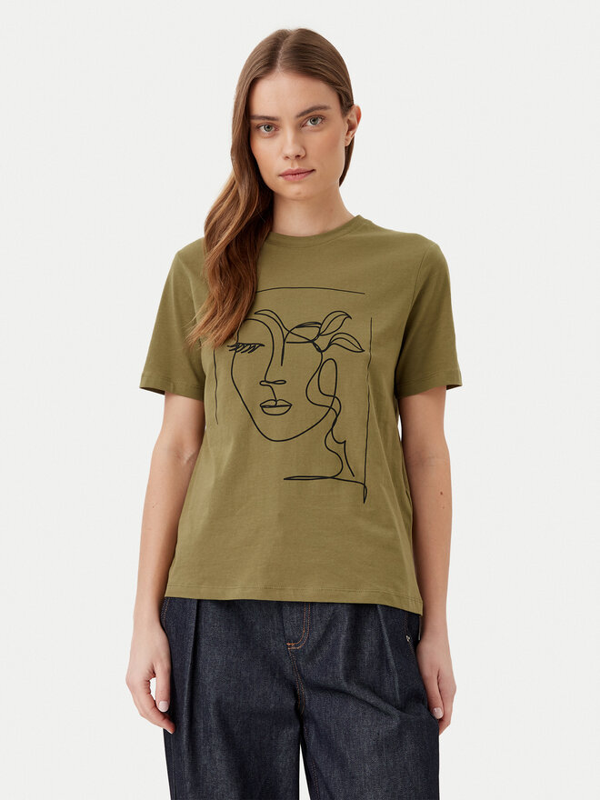 Vila Vila Camiseta Sybilla 14103247 Verde Regular Fit