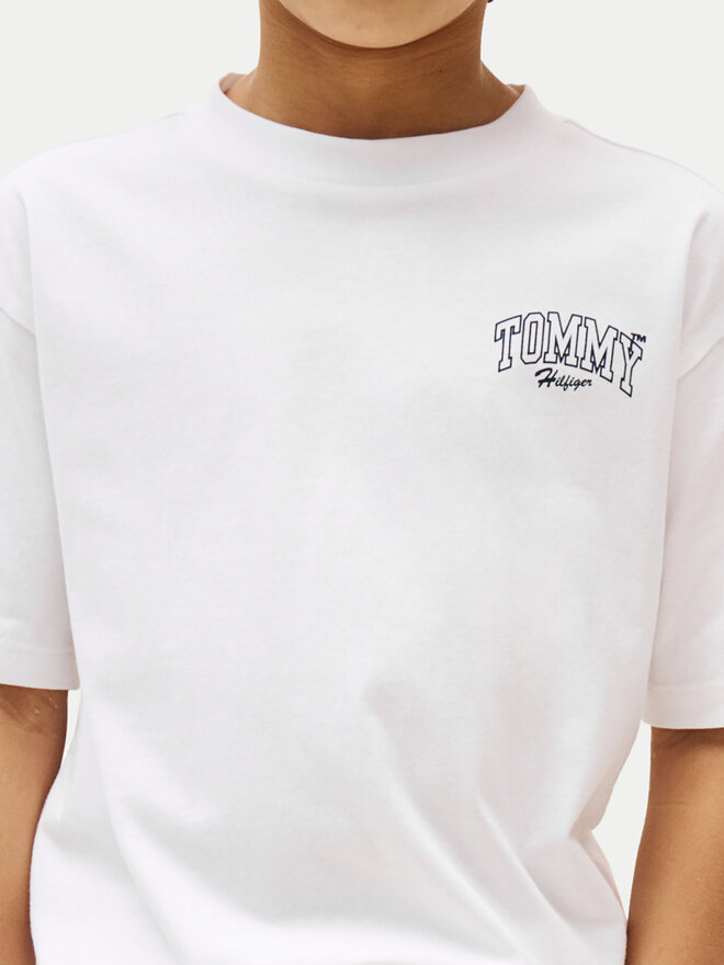 Tommy Hilfiger Tommy Hilfiger Camiseta Varsity Graphic KB0KB09720 Blanco Regular Fit