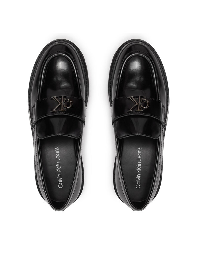Calvin Klein Jeans Slipper Calvin Klein Jeans Combat Loafer Mg Mtl YW0YW01503 Schwarz