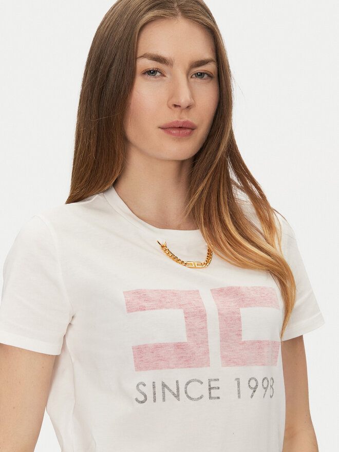 Elisabetta Franchi Elisabetta Franchi Camiseta MA-033-51E2-V180 Blanco Regular Fit