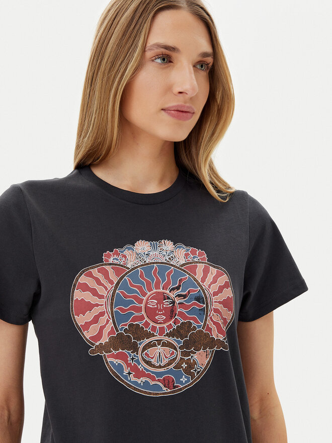 Wrangler Wrangler Póló Graphic 112362563 Fekete Regular Fit