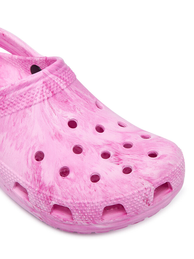 ファッションボディー Шльопанці Crocs Classic Watercolor Marbled Clog 211583 Рожевий