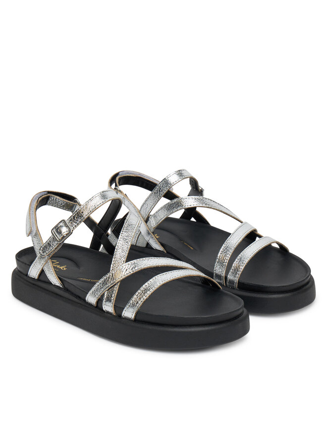 Clarks Sandále Clarks Arisetella Rose 26181261 Strieborná