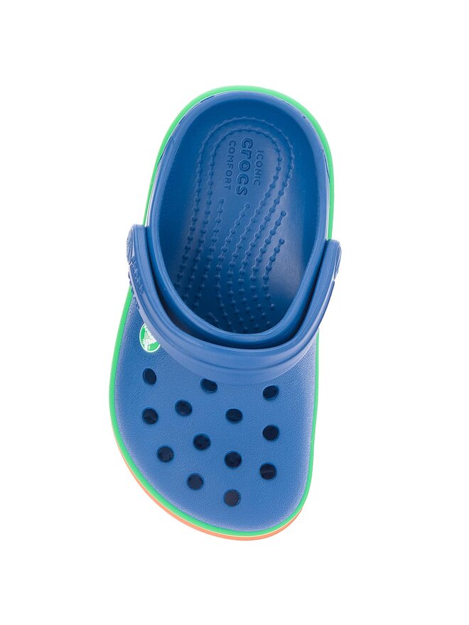 Pantoletten Crocs Cb Rainbow Band Clog K 205205 Dunkelblau eschuhe