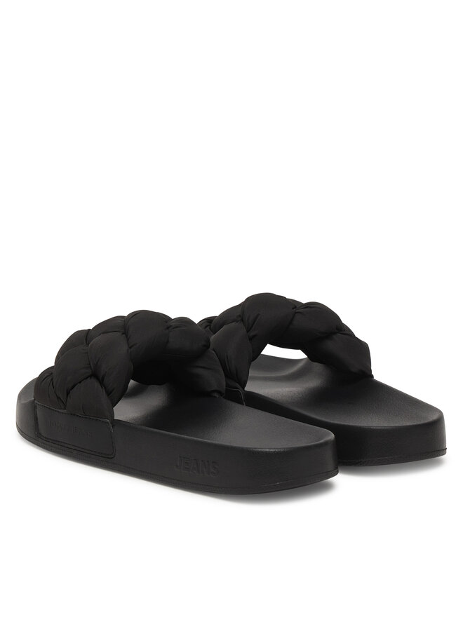 Tommy Jeans Pantoletten Tommy Jeans Tjw Braided Slides EN0EN02975 Schwarz