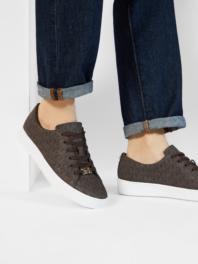 MICHAEL Michael Kors Sneakersy MICHAEL Michael Kors Keaton Lace Up 43R5KTFP1B Hnědá