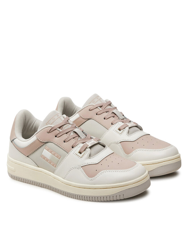 Tommy Jeans Laisvalaikio batai Tommy Jeans Tjw Retro Basket Total Logo EN0EN02606 Écru