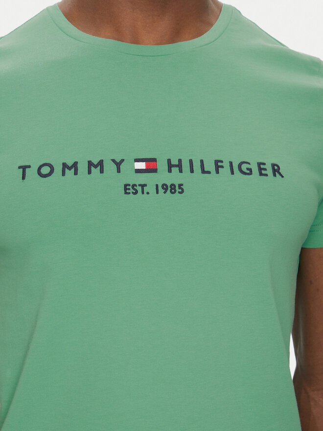 Tommy Hilfiger Tommy Hilfiger Camiseta Logo MW0MW11797 Verde Regular Fit