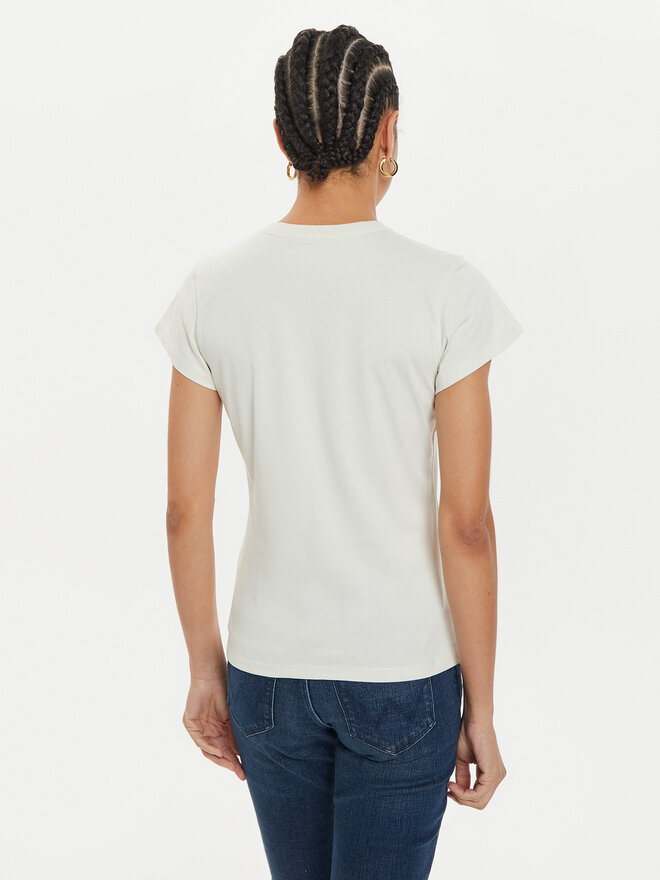 Wrangler Wrangler Camiseta Shrunken Band 112356451 Blanco Slim Fit