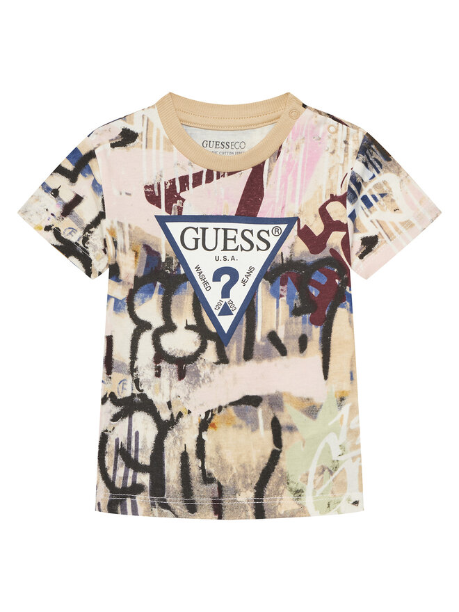 Guess Guess Majica N5YI04 K8HM4 Pisana Regular Fit