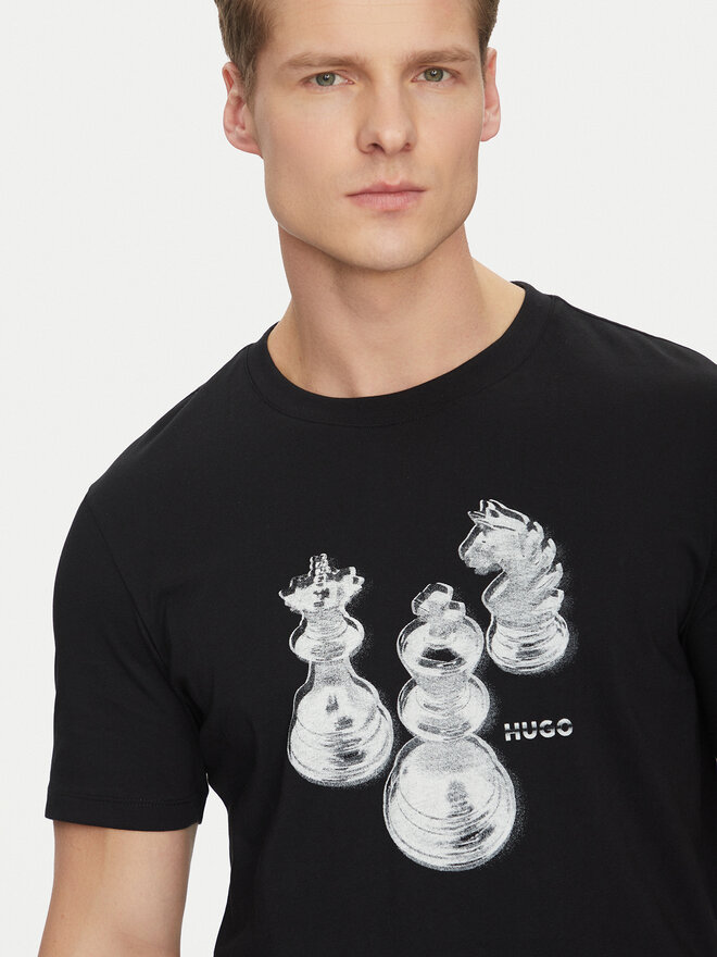 HUGO HUGO Camiseta Dischach 50532918 Negro Regular Fit