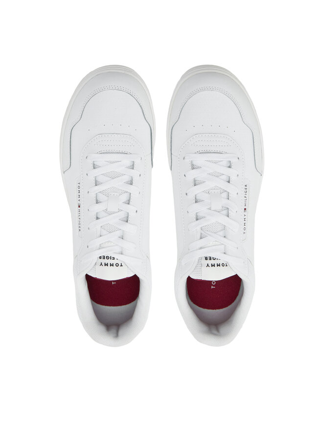 Tommy Hilfiger Sneakersy Tommy Hilfiger Th Basket Core Lth Pinperf FM0FM05466 Biały