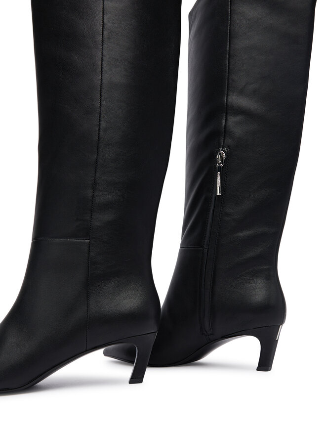 Calvin Klein Stiefel Calvin Klein Ess Kitten Heel Long Boots HW0HW02690 Schwarz