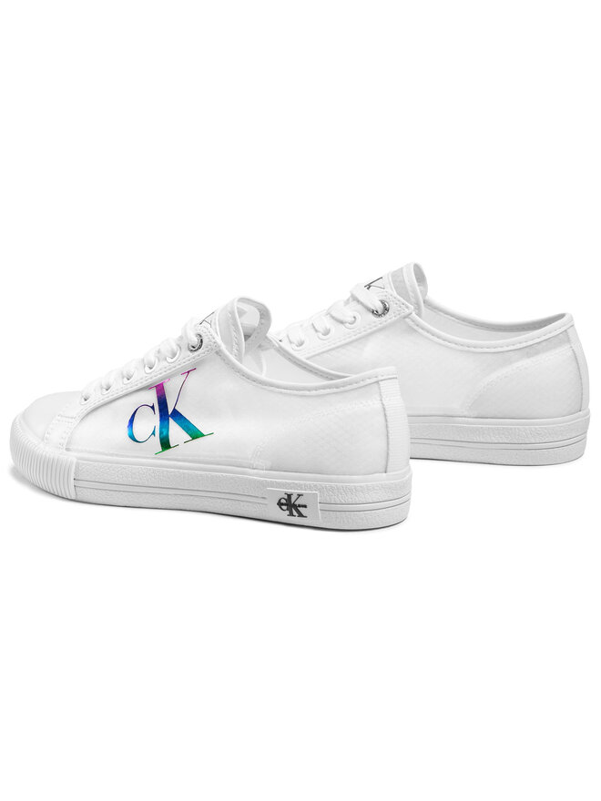 Calvin Klein Jeans Sneakers aus Stoff Calvin Klein Jeans Vulcanized Sneaker Laceup Trn Pa YW0YW00044 Weiß