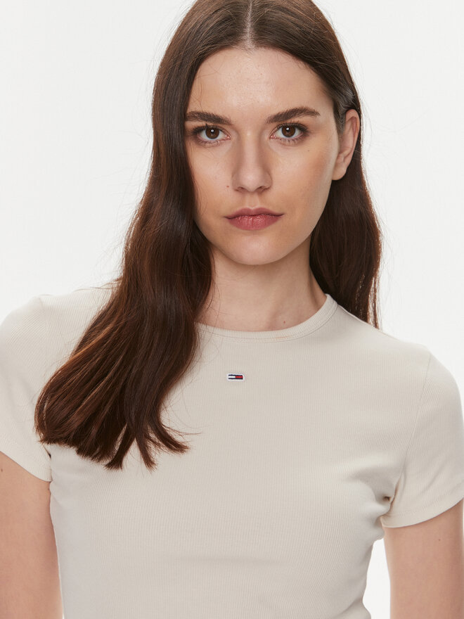 Tommy Jeans Tommy Jeans Футболка Essential DW0DW17383 Бежевий Slim Fit