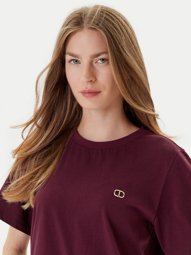 TWINSET TWINSET Camiseta 252TP2057 Guinda/burdeos Loose Fit