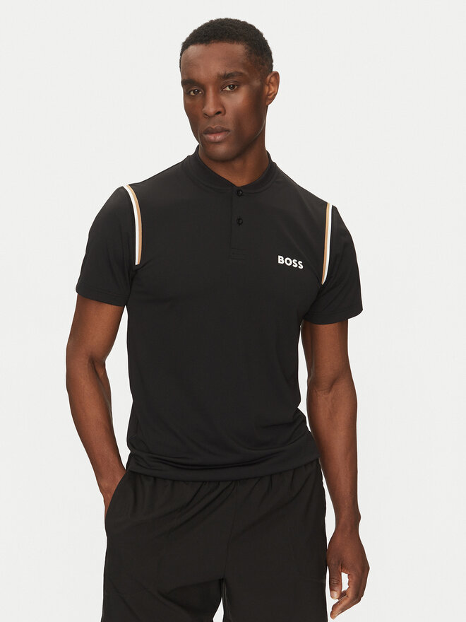 BOSS BOSS Поло Pariq 50534347 Чорний Slim Fit