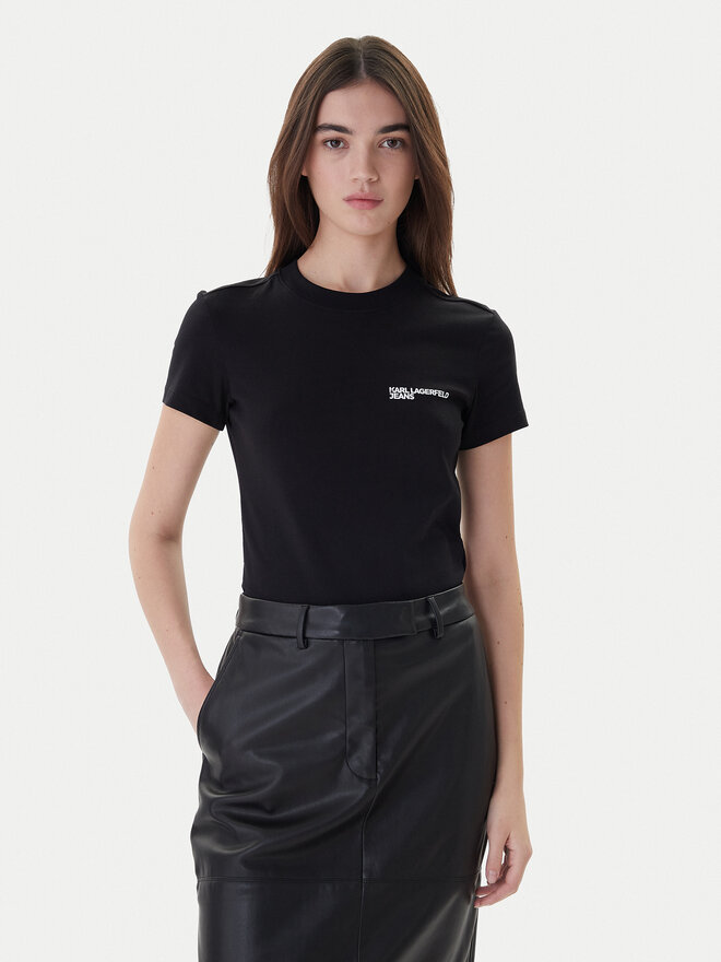 Karl Lagerfeld Jeans Karl Lagerfeld Jeans T-Shirt A1W17004 Schwarz Slim Fit