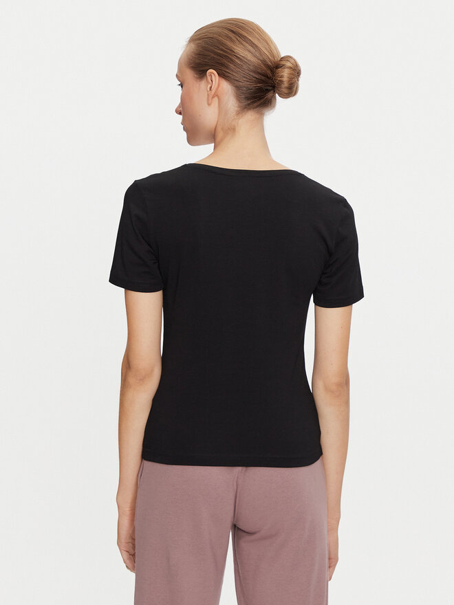 4F 4F Marškinėliai 4FWAW24TTSHF1649 Juoda Slim Fit