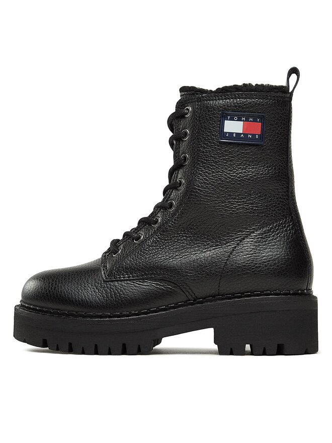 Tommy Jeans Aulinukai Tommy Jeans Tjw Urban Boot Tumbled Ltr Wl EN0EN02317 Juoda