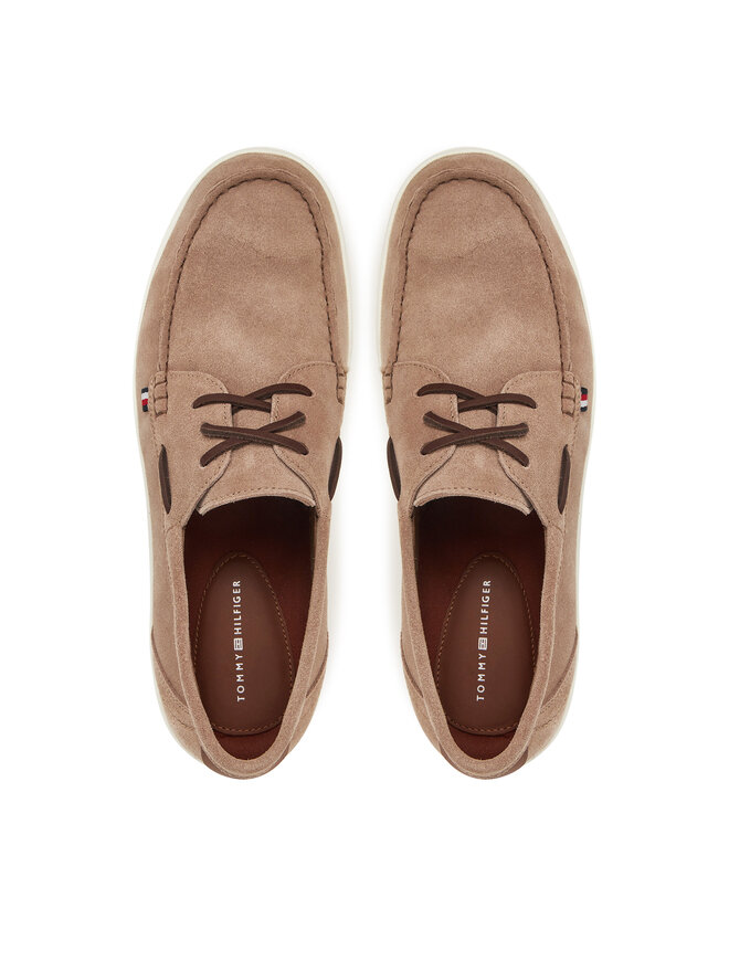 Tommy Hilfiger Półbuty Tommy Hilfiger Modern Light Hybrid Suede Boat S FM0FM05352 Brązowy