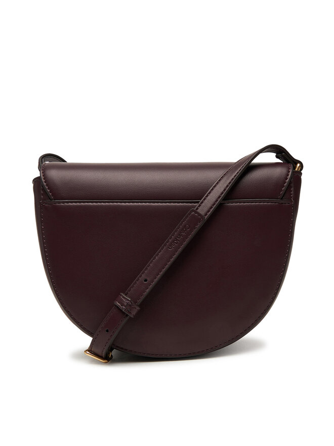 Calvin Klein Handtasche Calvin Klein Bold Ck Saddle Crossbody LV04F3221G Dunkelrot