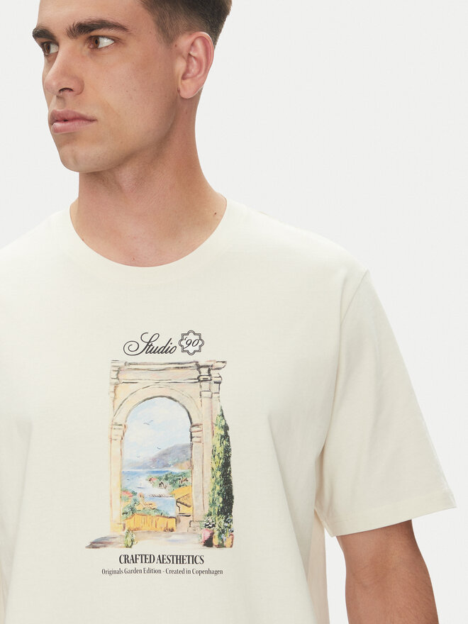Jack&Jones Jack&Jones Marškinėliai Hydra 12277248 Smėlio Relaxed Fit